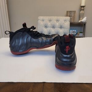 Nike Air Foamposite Black and Red Men's Sneakers